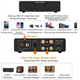 Стереоусилитель Douk Audio A5 TPA3255 300 Вт класса D с фильтром верхних частот блоком питания 32В 5А и LED подсветкой настольный HiFi Черный - изображение 2