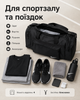 Сумка Nike чорна 60 см — спортивна дорожня для спортзалу з відділеннями на блискавці та плечовим ременем - зображення 2