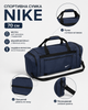 Сумка Nike синяя 70 см - спортивная дорожная для спортзала с отделениями на молнии и плечевым ремнем - изображение 5