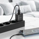 Мережевий зарядний пристрій HOCO C141A Smart dual-port charger Type-C cable 10.5W Black - зображення 7