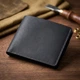 Компактный мужской портмоне в винтажном стиле Grande Pelle 11228 черный - изображение 4