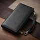 Практичный кожаный кошелек на три отделения ST Leather 23111 черный - изображение 3