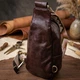 Зручна сумка через плече в модному кольорі з екошкіри Vintage 22794 коричнева - зображення 4