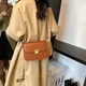 Каркасное кроссбоди с клапаном на замке эко-кожа Lilly P1-2806C коричневое - изображение 3