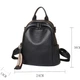 Кожаный женский городской рюкзак черный Olivia Leather 6711 - изображение 2