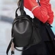 Кожаный женский городской рюкзак черный Olivia Leather 6711 - изображение 10