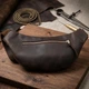 Бананка в винтажной коже Grande Pelle 11154 коричневая - изображение 4