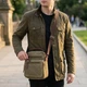 Тканинна чоловіча сумка із щільного текстилю 21227 Vintage оливкова - зображення 2