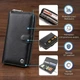 Вертикальный вместительный кошелек из кожи унисекс ST Leather 19300 черный - изображение 3
