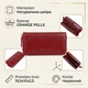 Стильный кожаный женский кошелек Grande Pelle 11563 красный - изображение 3