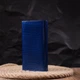 Стильний жіночий гаманець із лакованої шкіри з візитницею ST Leather 19404 синій - зображення 10
