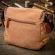 Функціональна чоловіча сумка з клапаном із текстилю 21249 Vintage коричнева - зображення 4