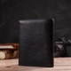 Мужской кошелек вертикального формата из натуральной кожи Canpellini 21753 черный - изображение 7