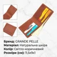 Надійний чоловічий шкіряний гаманець у два складання Україна Grande Pelle 16738 світло-коричневий - зображення 2
