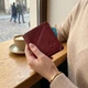 Компактне портмоне з натуральної шкіри Grande Pelle 16798 бордовий - зображення 2