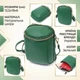 Интересная сумка для женщин из мягкой натуральной кожи Vintage 22341 зеленая - изображение 3