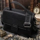 Сумка сетчел у класичному кольорі для жінок з натуральної шкіри Vintage 22291 чорна - зображення 1
