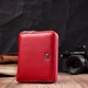 Яскраве портмоне для жінок на блискавці із натуральної шкіри ST Leather 19486 червоний - зображення 8