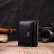 Жіночий невеликий гаманець з натуральної шкіри ST Leather 19504 чорний - зображення 10