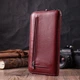 Кошелек-клатч для женщин на одно отделение из натуральной кожи ST Leather 22560 бордовый - изображение 9