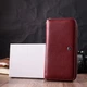 Кошелек-клатч для женщин на одно отделение из натуральной кожи ST Leather 22560 бордовый - изображение 10