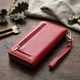 Стильный кошелек-клатч для женщин на одно отделение из натуральной кожи ST Leather 22561 красный - изображение 4