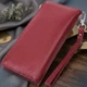 Вертикальный женский кошелек-клатч из натуральной кожи ST Leather 22535 бордовый - изображение 4
