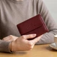 Шкіряний жіночий гаманець з монетницею ST Leather 19492 бордовий - зображення 3