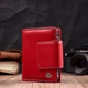 Яркий кожаный кошелек для женщин с интересной монетницей ST Leather 19448 красный - изображение 9