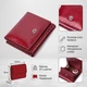 Компактный кошелек для женщин из натуральной кожи лакированной ST Leather 22687 красный - изображение 2