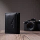 Удобный компактный кошелек с монетницей из натуральной кожи ST Leather 22742 черный - изображение 9