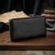 Вертикальный кошелек унисекс из мягкой натуральной кожи ST Leather 22743 черный - изображение 4
