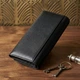 Функциональный женский кошелек с двумя клапанами из натуральной кожи ST Leather 22696 черный - изображение 2