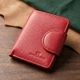 Вертикальный кошелек для ярких женщин из натуральной кожи ST Leather 22702 красный - изображение 1