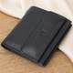 Женский кошелек среднего размера с монеткой снаружи из натуральной кожи ST Leather 22719 черный - изображение 1