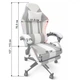 Геймерское кресло Bonro B-964 белое с RGB подсветкой и выдвижной подставкой для ног (163-76-42412138) - изображение 10