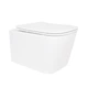 Унітаз підвісний Crow Rimless 485х340х330 мм, White, з сидінням Slim Duroplast/ Soft-close/ Quick Release QT05 - зображення 1