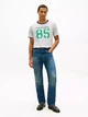 Футболка хлопковая длинная мужская Tommy Hilfiger XM07448-P61(Grey Heather) M Серая с принтом (198928109803) - изображение 3