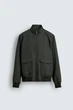 Мужская легкая куртка-бомбер Zara dark khaki L, арт.2949\049\507 - изображение 7