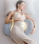 Подушка для вагітних BabyWatch U-подібна, підтримка живота та талії, для сну на боці, силіконова, сіра - зображення 5