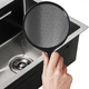 Кухонна мийка Mixxus MH6050 Decor Nano-Black 3.0/0,8 мм графіт інтегрована з нержавіючої сталі (MX1934) - зображення 3