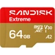 Карта памяти SanDisk 64GB microSDXC C10 UHS-I U3 A2 V30 R170/W80MB/s Extreme GO (SDSQXGN-064G-GN6MN) - изображение 1