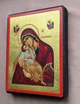 Писаная икона Пресвятой Богородицы Сладкое Лобзание (Гликофилуса) 15,5×20см - изображение 4