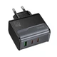Сетевое зарядное устройство Hoco CS75A USB/ 2 Type-C PD 70W midnight black - изображение 3
