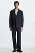 Блейзер чоловічий COS regular-fit blazer 1098861001 Eur 48 Темний синій - изображение 2