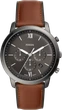 Чоловічий годинник Fossil Neutra FS5512 з хронографом (Сірий / Коричневий шкіряний ремінець) - зображення 1