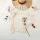 Жіноча прозора кофтинка у вертикальну смужку з високим коміром Honey Fashion Accessories S/М бежевий (10-140) - зображення 2