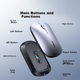 Мышь Ugreen M256 Wireless/Bluetooth Silver - изображение 8