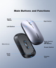 Мышь Ugreen M256 Wireless/Bluetooth Silver - изображение 10
