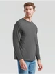 Мужская футболка с длинным рукавом Fruit of the Loom Valueweight Long Sleeve 100% хлопок,размер XL, Графит - изображение 4